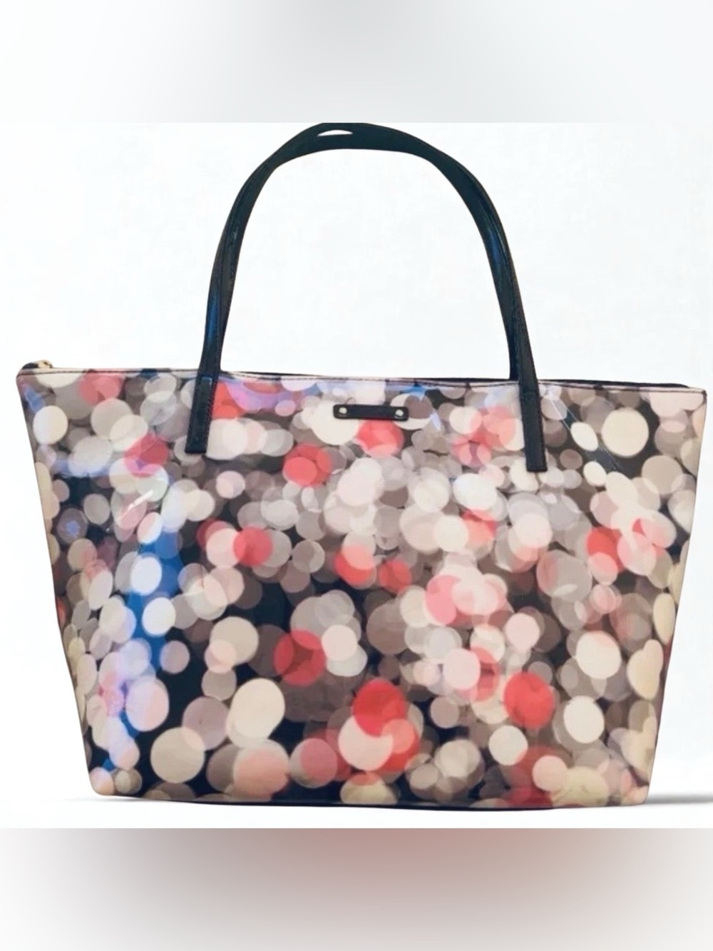 Kate Spade Cherry Terrace Sophie Tote Bag Multicolor Bubble Print Zip Purse